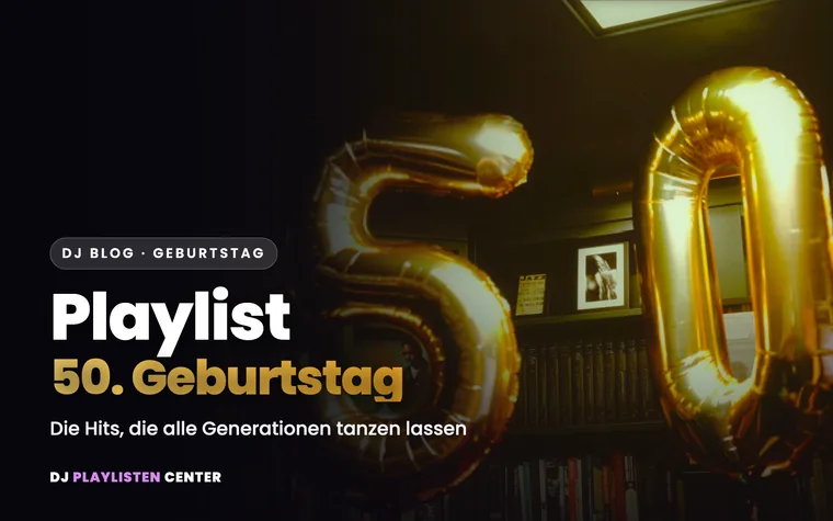 Goldene Folienballons in Form der Zahl 50 auf einer Feier zum 50. Geburtstag