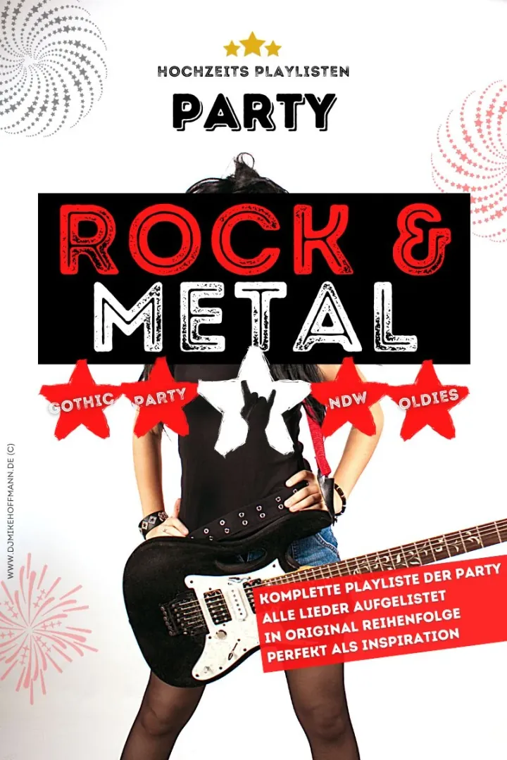 DJ Playlist Hochzeit – Rock & Metal DJ Playlist Hochzeit: Cover der Playlist „Rock & Metal“ (Party)