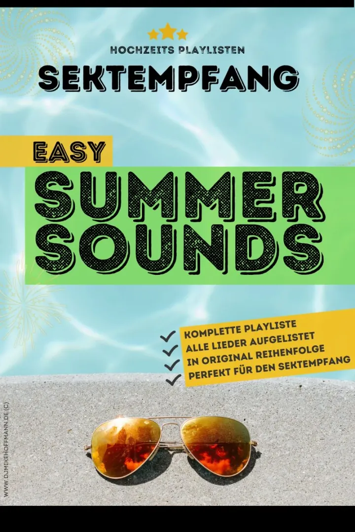 DJ Playlist Hochzeit – Easy Summer Sounds DJ Playlist Hochzeit: Cover der Playlist „Easy Summer Sounds“ (Sektempfang)