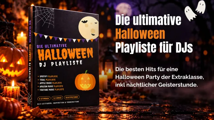 Halloween Playliste Halloween Playliste für DJs – Cover mit 8 Stunden, 141 Songs und Geisterstunde