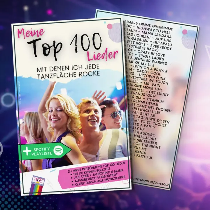 Cover und Songliste von „Meine Top 100 Lieder“